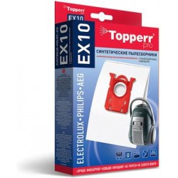 Topperr EX10 Пылесборник синтетический для пылесоса Electrolux,Philips,AEG (S-bag,Gr200) 4 шт.