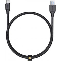 Кабель USB3.1 USB-C(m)-A(m) 1.2m чёрный Aukey Braided Nylon (CB-AC1) алюминий/нейлон