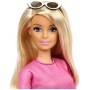 Кукла Mattel Barbie Игра с модой FBR37/DYY98 (блондинка, розовая блузка, юбка в черно-белую клетку, солнечные очки)
