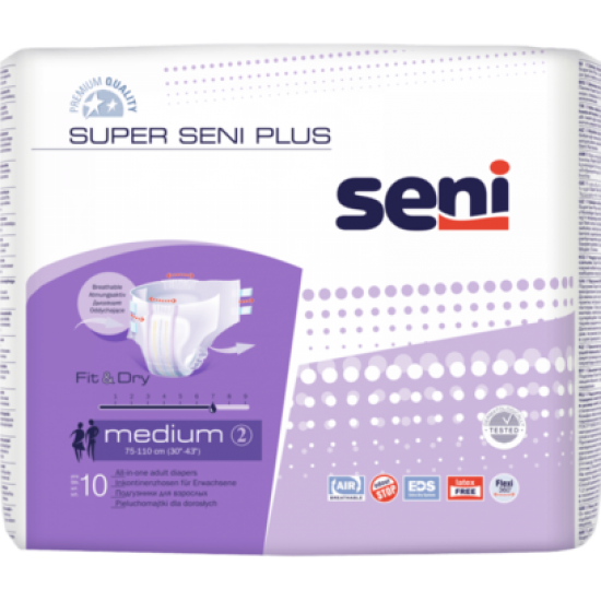 Подгузники для взрослых Super Seni Plus, M (10 шт.)
