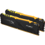 Модуль памяти DIMM 16Gb 2х8Gb DDR4 PC25600 3200MHz Kingston HyperX Fury RGB Black Series XMP (HX432C16FB3AK2/16)