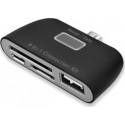 Карт-ридер OTG connection kit для смартфонов и планшетов Deppa micro USB черный (11405)