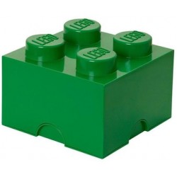 Пластиковый кубик LEGO для хранения 4, зеленый