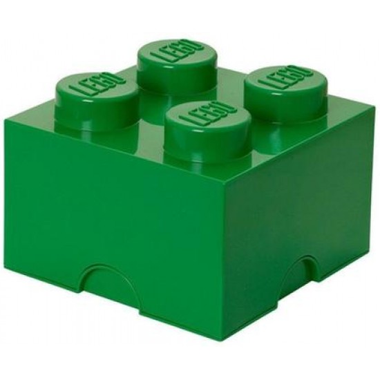 Пластиковый кубик LEGO для хранения 4, зеленый