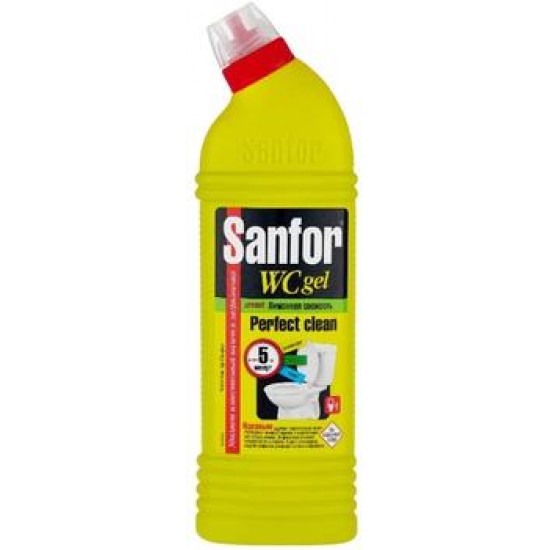 Sanfor гель для унитаза Свежесть лимона, 1 л.