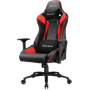 Кресло для геймера Sharkoon Elbrus 3 чёрно-красное (синтетическая кожа, регулируемый угол наклона, механизм качания)