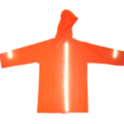 Дождевик Светлячок ПВХ III-поколения со светоотражателями, ярко-оранжевый. Размер M