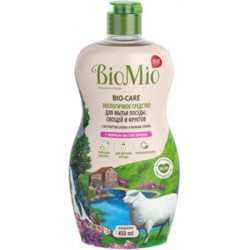 Гель для мытья овощей, фруктов и посуды BioMio (концентрат) Bio-Care с эфирным маслом вербены, 450мл
