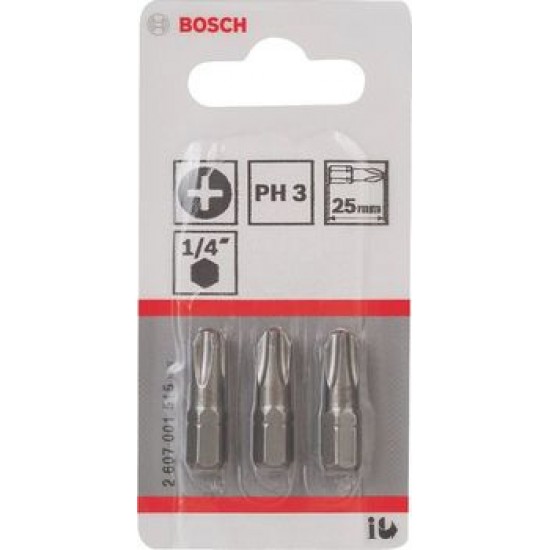 Набор бит PH 3 предмета Bosch EX, PH3, 25мм 2607001515