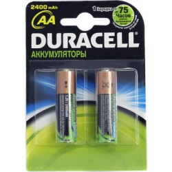 Аккумуляторы Duracell HR6-2BL 2450mAh/2400mAh AA 2шт