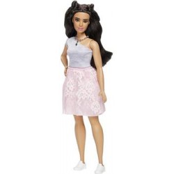 Кукла Mattel Barbie Игра с модой FBR37/DYY95 (брюнетка, кружевная розовая юбка) (65)