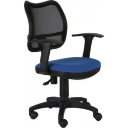 Кресло для офиса Бюрократ CH-797AXSN/26-21 спинка сетка черный сиденье синий 26-21