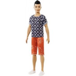 Кукла Mattel Barbie Ken Игра с модой (оранжевые штаны, брюнет) DWK44/FXL62 (115)