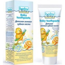 Зубная паста BabyLine детская гелевая со вкусом апельсина, 2-10 лет, 75 мл