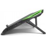 Подставка охлажд. Crown CMLS-k332 GREEN для ноутбука до 19', 1 вен. 140 мм, 4 вен. 80 мм, Green LED подсветка, black