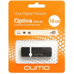 USB Flash накопитель 16Gb Qumo Optiva 02 Black (QM16GUD-OP2-black)