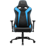 Кресло для геймера Sharkoon Elbrus 3 чёрно-синее (синтетическая кожа, регулируемый угол наклона, механизм качания)