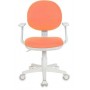 Кресло Бюрократ Ch-W356AXSN 15-75 белый пластик ткань оранжевая 15-75