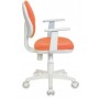 Кресло Бюрократ Ch-W356AXSN 15-75 белый пластик ткань оранжевая 15-75
