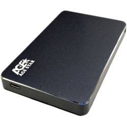 Корпус 2.5' AgeStar 3UB2AX1C SATA, USB3.0 Type C Black