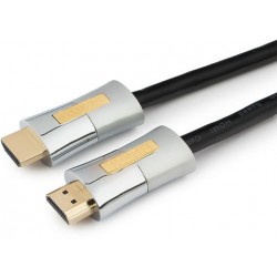 Кабель HDMI-HDMI v2.0 1.0м Cablexpert Platinum (CC-P-HDMI01-1M) металлический корпус, ферритовые кольца, блистер