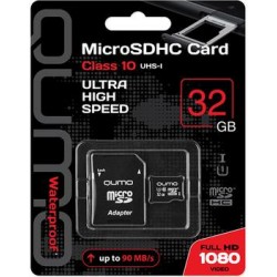 Micro SecureDigital 32Gb Qumo UHS-I 3.0 ( QM32GMICSDHC10U1 ) адаптер SD