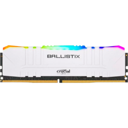 Модуль памяти DIMM 8Gb DDR4 PC24000 3000MHz Crucial Ballistix White RGB (BL8G30C15U4WL)