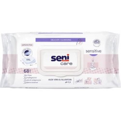 Салфетки Seni Care влажные для чувствительной кожи Sensitive (с клапаном) (68 шт/уп.)