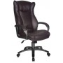 Кресло руководитея Бюрократ CH-879DG/Coffee темно -коричневый иск. кожа (пластик темно-серый)