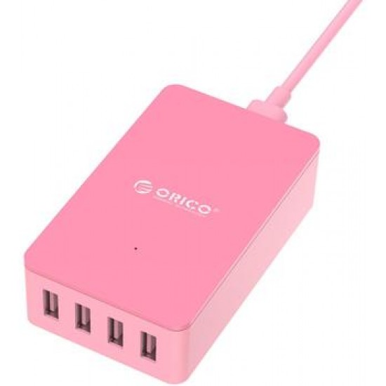 Сетевое зарядное устройство Orico CSE-4U-PK, 4 USB, 6,8A Pink