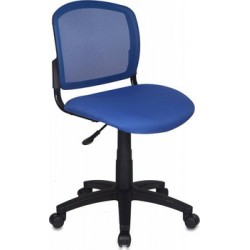 Кресло для офиса Бюрократ CH-296/BL/15-10 спинка сетка синий сиденье темно-синий 15-10