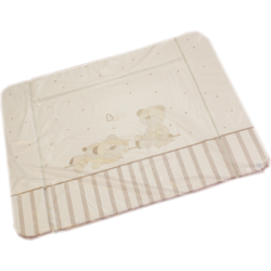 Накладка на комод Глобэкс Люкс с рисунком 820х720 мм 4206/1 (бежевый, кант с полосками мишки)