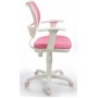 Кресло для офиса Бюрократ CH-W797/PK/TW-13A спинка сетка розовый сиденье розовый TW-13A колеса белый/розовый (пластик белый)