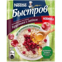 Nestle Каша Быстров овсяная с брусникой и медом 40 гр