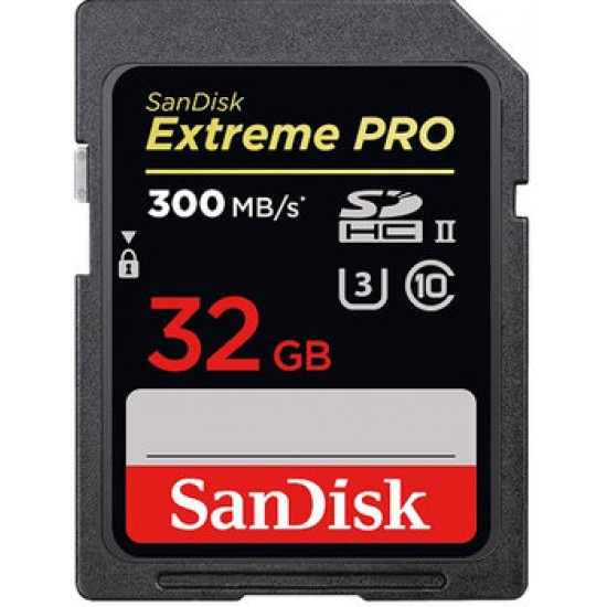 SecureDigital 32Gb SanDisk Extreme Pro SDHC Class 10 UHS-II U3 (SDSDXPK-032G-GN4IN)
