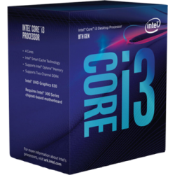 Процессор Intel Core i3-8100, 3.6ГГц, 4-ядерный, L3 6МБ, LGA1151v2, BOX