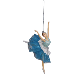 Ёлочное украшение Елочное украшение Новогодняя сказка Балерина, 10*8*15 см (стекло/фарфор)