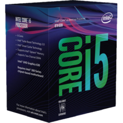 Процессор Intel Core i5-8400, 2.8ГГц, (Turbo 4ГГц), 6-ядерный, L3 9МБ, LGA1151v2, BOX