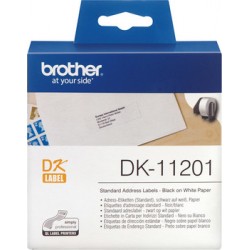 Наклейка Стандартные адресные наклейки Brother DK11201 (29 x 90 мм), 400 штук в рулоне