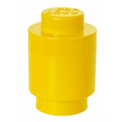 Пластиковый контейнер LEGO для хранения, круглый, желтый