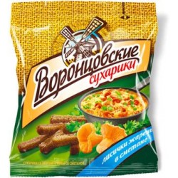 Сухарики Воронцовские со вкусом лисички жареные в сметане, 40 г