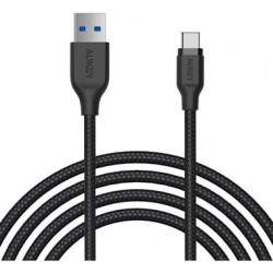 Кабель USB3.1 USB-C(m)-A(m) 2m чёрный Aukey Braided Nylon (CB-AC2) алюминий/нейлон