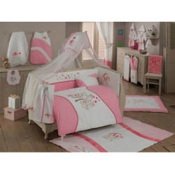 Комплект в кроватку Kidboo Sweet Flowers 6 предметов (Pink)