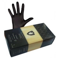 Перчатки Safe&Care нитриловые смотровые черные, размер L (50 пар/упак)