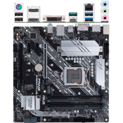 Материнская плата ASUS Prime Z490M-Plus Z490 Socket-1200 4xDDR4, 5xSATA3, RAID, 2xM.2, 2xPCI-E16x, 3xUSB3.2, 1xUSB3.2 Type C, DVI-D, HDMI, DP, Glan, mATX