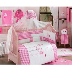 Комплект в кроватку Kidboo Lovely Birds 6 предметов (Pink)