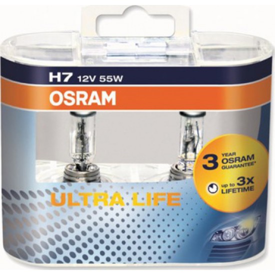 Автомобильная лампа H7 55W Ultra Life 2 шт. OSRAM