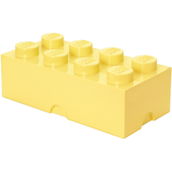 Пластиковый кубик LEGO для хранения 8, светло-желтый