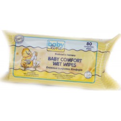 Влажные салфетки BabyLine Comfort с масляной пропиткой 80 шт