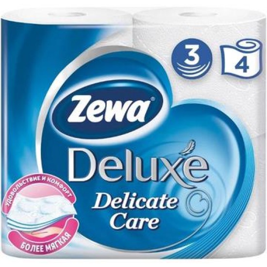 Туалетная бумага Zewa Deluxe белая трёхслойная (4 рул.)